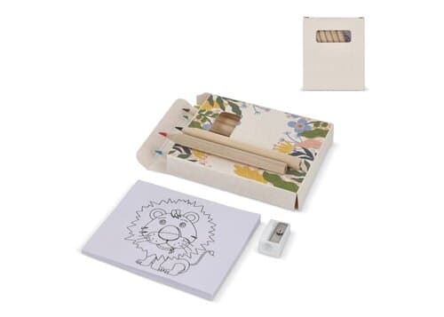 8-teiliges Malset in einer Schachtel aus recyceltem Milchkarton