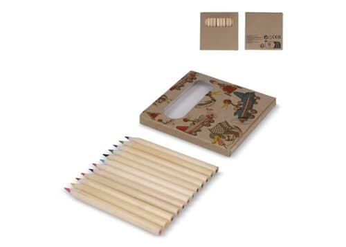 12 Buntstifte in Kraftbox