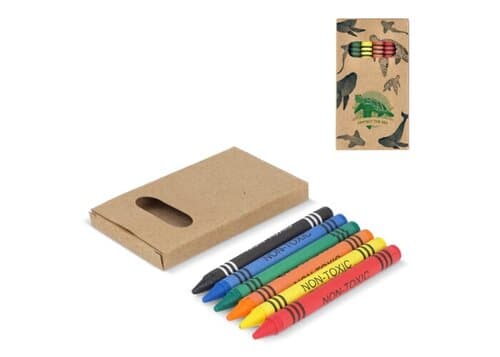 6 Stück Buntstifte in Bastelbox