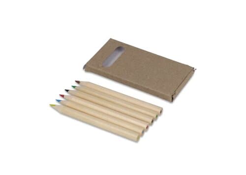 6 Buntstifte in Kraftbox