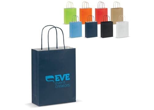 Kleine Papiertasche im Eco Look 120g/m²