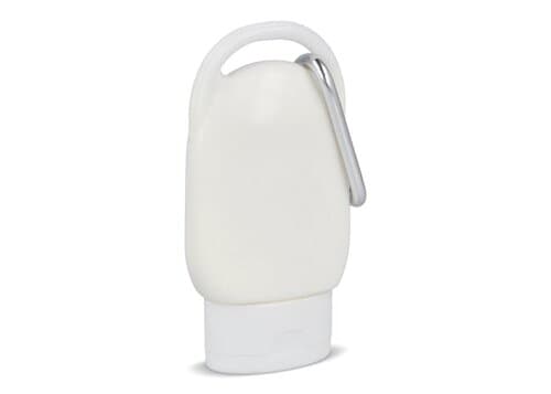 Sonnenschutzlotion mit Karabiner SPF30 aus recyceltem Material