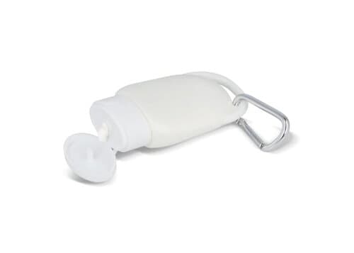 Sonnenschutzlotion mit Karabiner SPF30 aus recyceltem Material