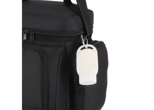 Sonnenschutzlotion mit Karabiner SPF30 aus recyceltem Material