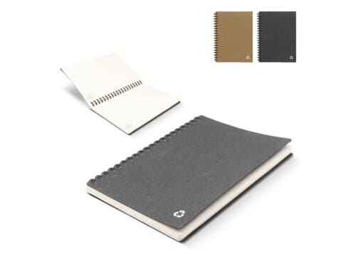 Notizbuch aus recyceltem Leder Midi