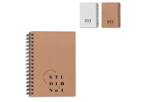 Spiral-Notizbuch aus Saatgutpapier