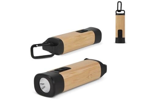 Wiederaufladbare R-ABS & Bamboo Taschenlampe