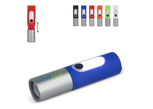 Wiederaufladbare 10-W-LED-Taschenlampe mit Zoomfunktion, 300 lm