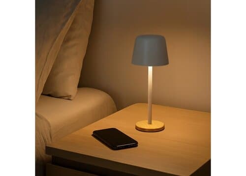 Solis Dimmbare Tischlampe mit Bambusfuß