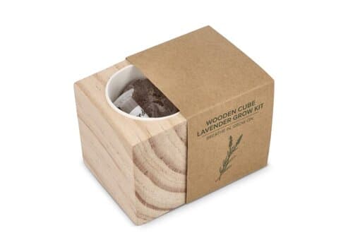 FSC-Holzpflanzgefäß-Set – Lavendel