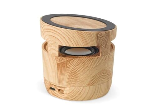 3W Lautsprecher in Holzoptik & 5W Kabelloses Ladegerät