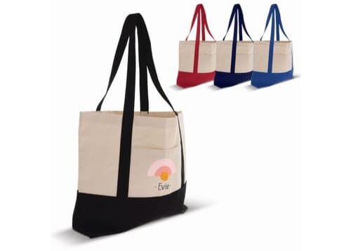 Strandtasche Baumwollsegeltuch OEKO-TEX® 280g/m² 42x10x30cm