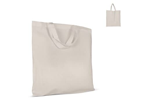 Tragetasche aus Baumwolle OEKO-TEX® 140g/m² 38x42cm kurze Henkel
