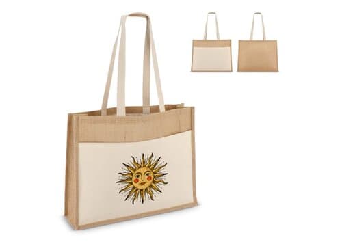 Jute Tragetasche OEKO-TEX® 45 x 12 x 35cm 320g/m²