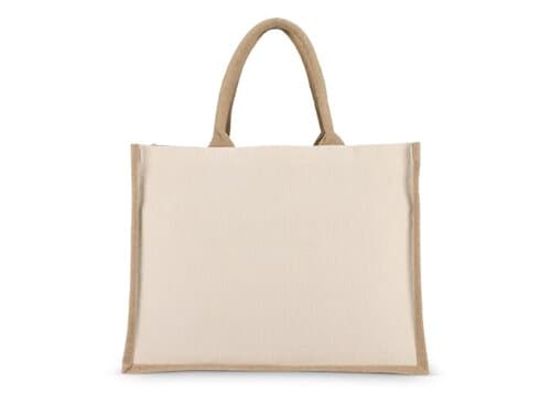 Jute-Baumwolle Tragetasche OEKO-TEX® 42,5 x 19 x 32cm 320g/m²
