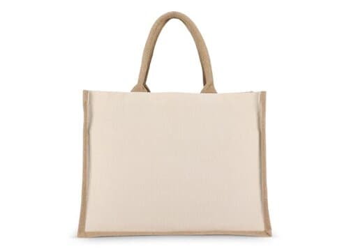 Jute-Baumwolle Tragetasche OEKO-TEX® 42,5 x 19 x 32cm 320g/m²