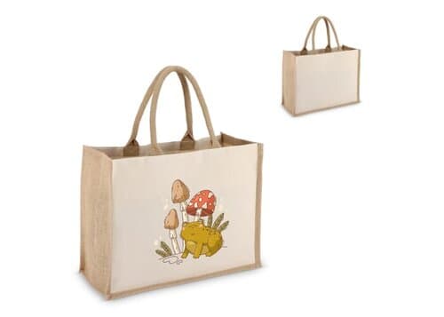 Jute-Baumwolle Tragetasche OEKO-TEX® 42,5 x 19 x 32cm 320g/m²