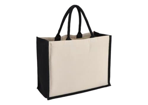 Jute-Baumwolle Tragetasche OEKO-TEX® 42,5 x 19 x 32cm 320g/m²