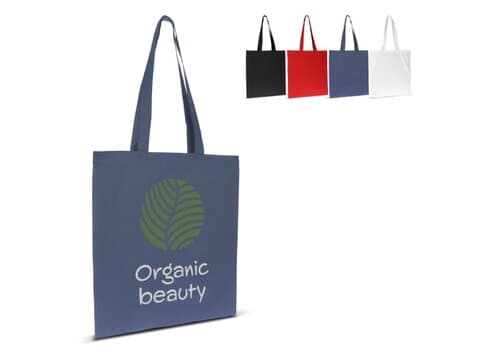 Tasche Bio-Baumwolle Farbe lang 140g/m² 38x42 cm