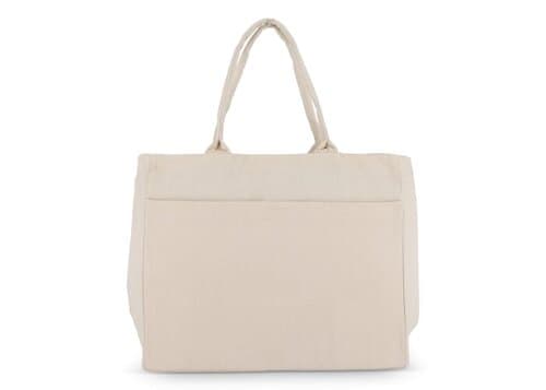 Baumwoll-Tragetasche mit Reißverschluss OEKO-TEX® 39 x 24 x 34cm 320g/m²