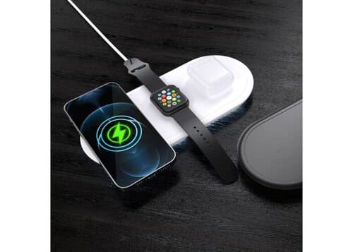 3-in-1 15 W Drahtloses Ladegerät für Handys, Apple Watch und AirPods.