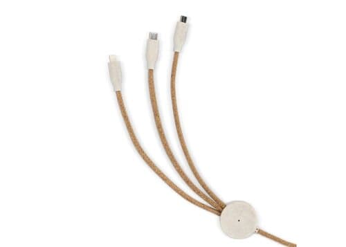 Cork 3 in 1 PD charging & data cable