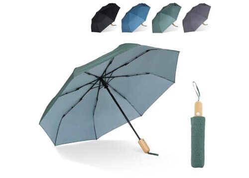 21” faltbarer Regenschirm aus R-PET -Material mit Automatiköffnung