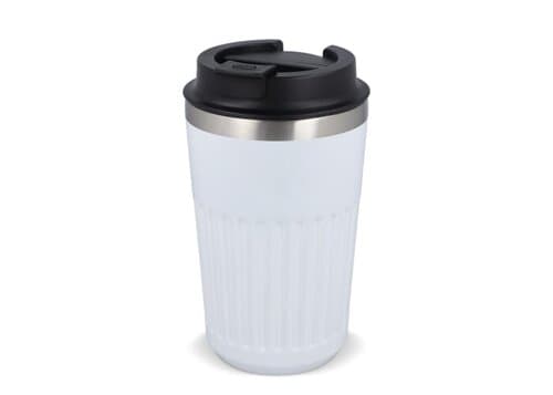 Recycelter Edelstahl-Thermobecher für Kaffee zum Mitnehmen, 400 ml