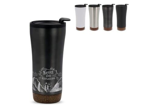 Doppelwandiger Becher mit einem Korkboden 480ml