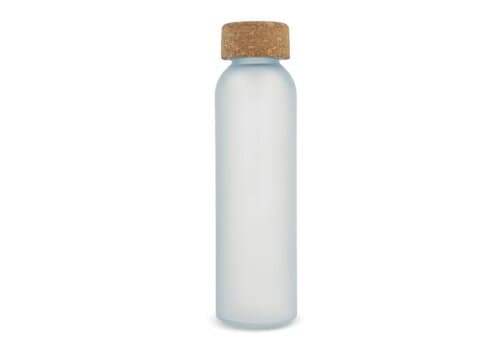 Gefrostete flasche aus recyceltem Glas mit Korkdeckel 500ml