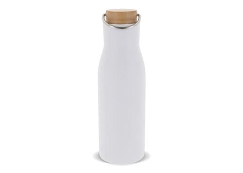 Isolier-Flasche mit Bambusdeckel, 500ml