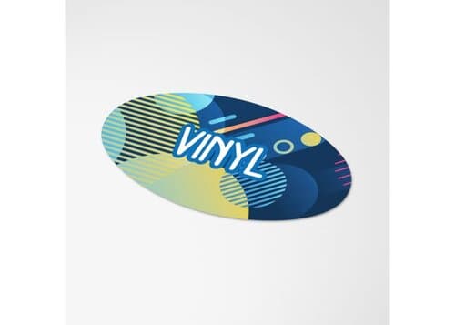 Vinyl Sticker Oval 20x10mm
