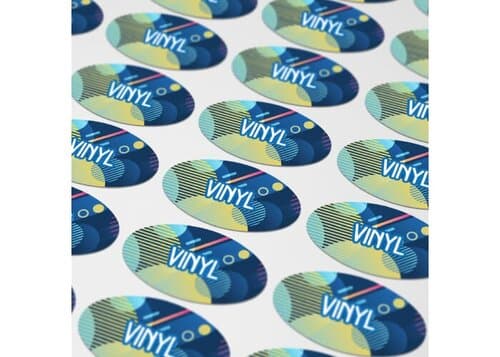 Vinyl Sticker Oval 30x15mm