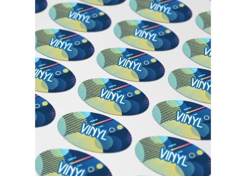Vinyl Sticker Oval 40x20mm
