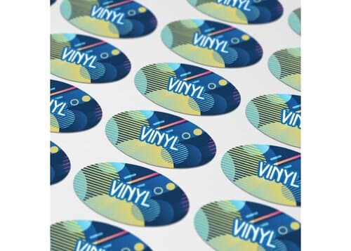 Vinyl Sticker Oval 60x35mm