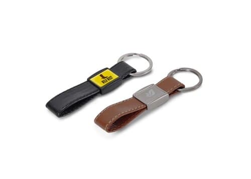 Schlüsselring Metall, Kunstleder