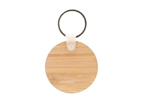 Schlüsselanhänger Bambus rund