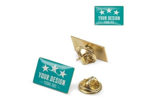 Metall Pin rechteckig 19x13mm