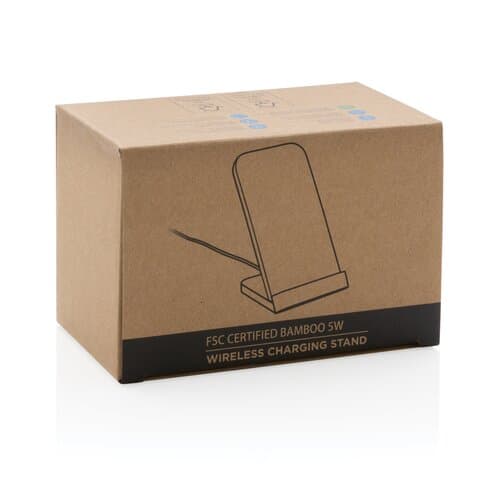 Kabelloser 5W-Ladeständer aus Bambus
