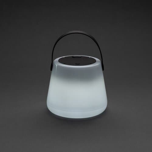 SolarGlow Außenleuchte aus RCS rec. Kunststoff mit USB-Lampe