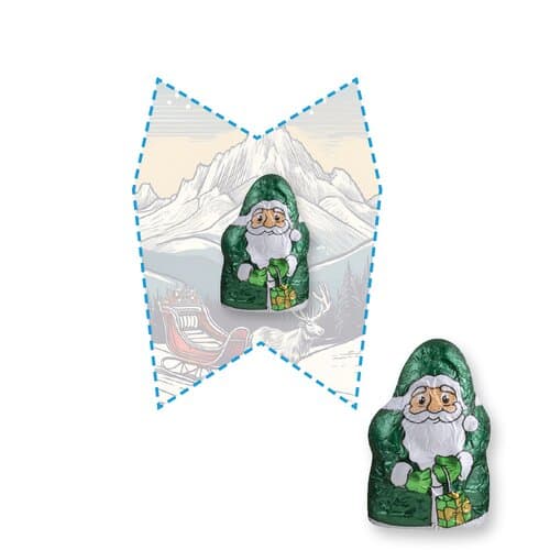 Mini Schoko-Weihnachtsmänner vegan, ca. 7g, Flyer Mini eigene Form