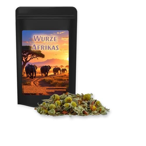 Bio Rotbuschtee Entspannungszeit, ca. 20g, Standbeutel Mini schwarz