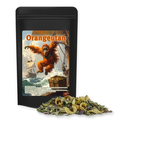 Matetee Orange, ca. 15g, Standbeutel Mini schwarz