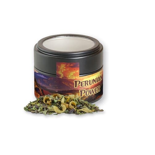 Matetee Orange, ca. 19g, Metalldose Mini mit Sichtfenster schwarz