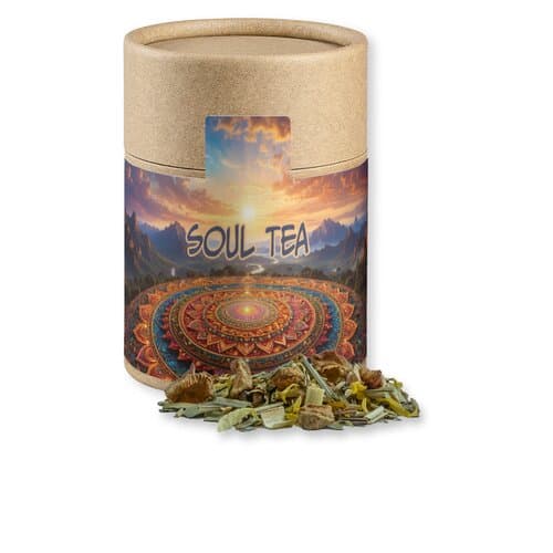 Bio Kräutertee Seelenwohl, ca. 27g, Kraftpapierdose Midi