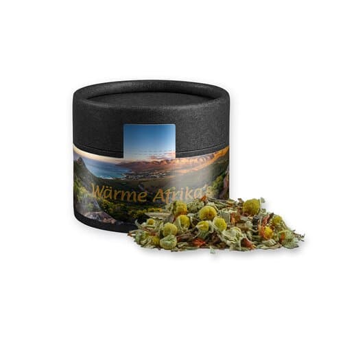 Bio Rotbuschtee Entspannungszeit, ca. 20g, Kraftpapierdose Mini schwarz