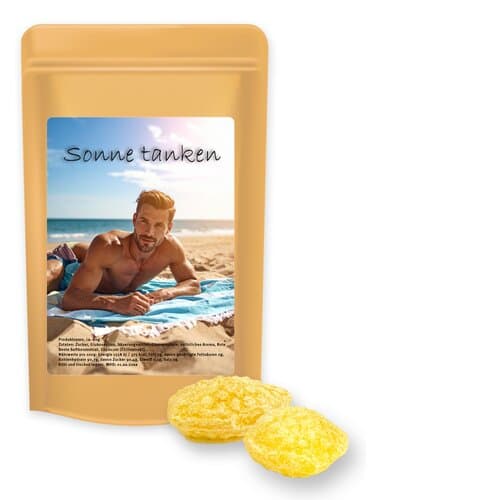 Zitronenbonbons mit Vitamin D, ca. 80g, Standbeutel Midi